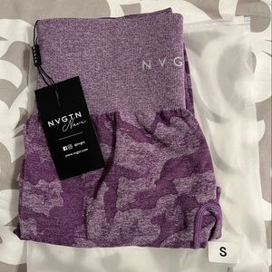 NVGTN camo seamless leggings in violet. Size SMALL. Brand new WITH TAGS.